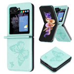 Custodia in pelle con farfalle per Samsung Galaxy Z Flip6