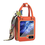 Borsa in pelle design + custodia per telefono PC, For Samsung Galaxy Z Flip5