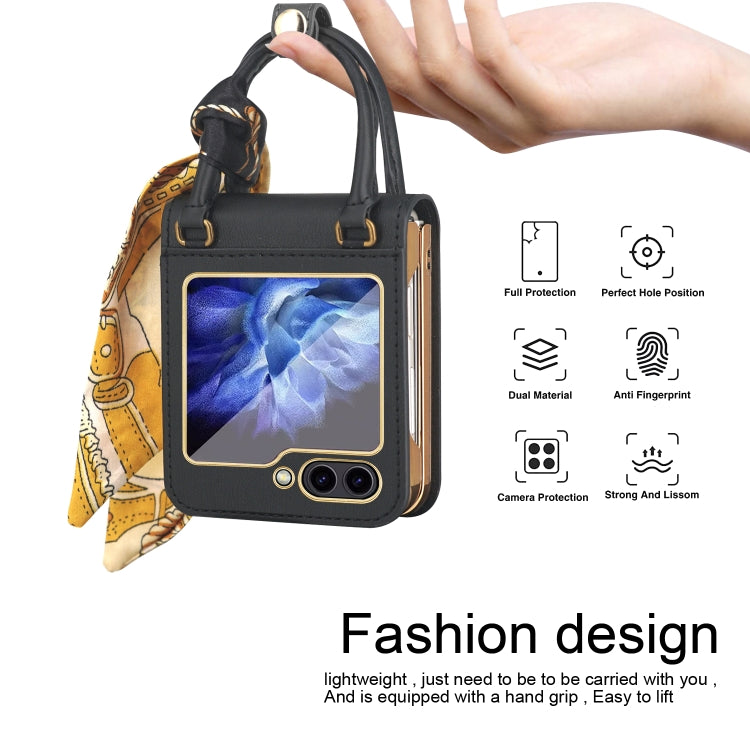 Borsa in pelle design + custodia per telefono PC, For Samsung Galaxy Z Flip5