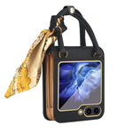 Borsa in pelle design + custodia per telefono PC, For Samsung Galaxy Z Flip5