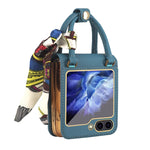 Borsa in pelle design + custodia per telefono PC, For Samsung Galaxy Z Flip5