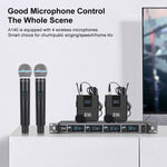 Sistema microfonico wireless XTUGA A140-B 4 canali