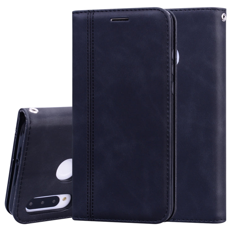 Custodia in pelle PU con vibrazione orizzontale magnetica aziendale smerigliata con supporto, slot per schede e cordino, For Huawei P30 Lite, For Huawei P40 Lite E / Y7P, For Huawei P Smart Z, For Huawei Y7 Prime (2019)