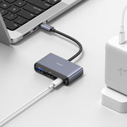 USAMS US-SJ627 HUB per docking station multifunzionale di tipo C 4 in 1, US-SJ627