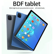 Tablet PC BDF P90 4G LTE da 10,1 pollici, Android 12 MTK6762 Octa Core, supporto Dual SIM, spina europea, 8GB+256GB