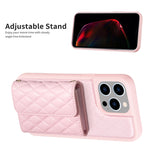 Custodia per telefono in pelle rombica a portafoglio orizzontale, For iPhone 15 Pro Max, For iPhone 15 Pro, For iPhone 15 Plus, For iPhone 15