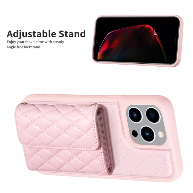 Custodia per telefono in pelle rombica a portafoglio orizzontale, For iPhone 15 Pro Max, For iPhone 15 Pro, For iPhone 15 Plus, For iPhone 15