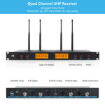 Sistema microfonico wireless UHF 4 canali con 4 microfoni