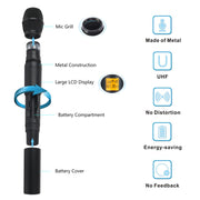 Sistema microfonico wireless UHF 4 canali con 4 microfoni