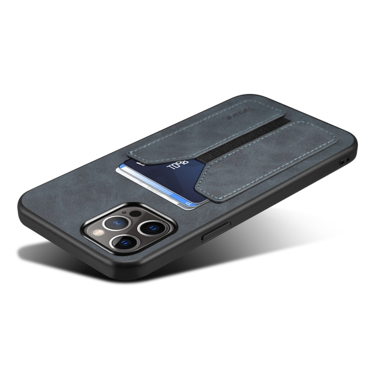 Denior DV Custodia per telefono con cover posteriore in PU con slot per schede elastiche, For iPhone 15 Pro Max, For iPhone 15 Pro, For iPhone 15 Plus, For iPhone 15