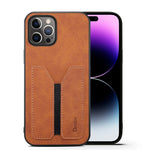 Denior DV Custodia per telefono con cover posteriore in PU con slot per schede elastiche, For iPhone 15 Pro Max, For iPhone 15 Pro, For iPhone 15 Plus, For iPhone 15