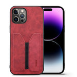 Denior DV Custodia per telefono con cover posteriore in PU con slot per schede elastiche, For iPhone 15 Pro Max, For iPhone 15 Pro, For iPhone 15 Plus, For iPhone 15