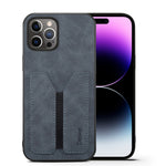 Denior DV Custodia per telefono con cover posteriore in PU con slot per schede elastiche, For iPhone 15 Pro Max, For iPhone 15 Pro, For iPhone 15 Plus, For iPhone 15