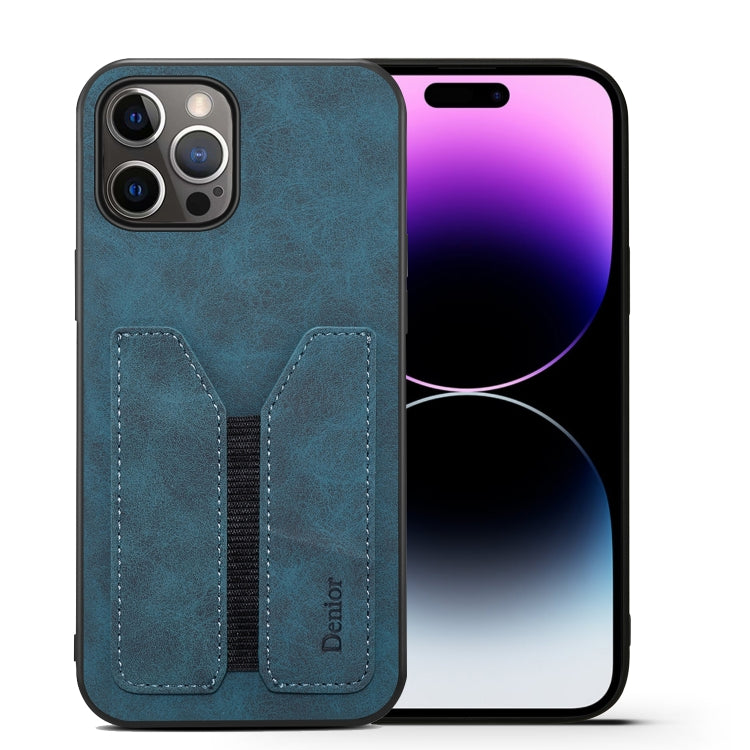 Denior DV Custodia per telefono con cover posteriore in PU con slot per schede elastiche, For iPhone 15 Pro Max, For iPhone 15 Pro, For iPhone 15 Plus, For iPhone 15