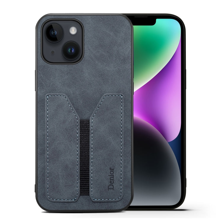 Denior DV Custodia per telefono con cover posteriore in PU con slot per schede elastiche, For iPhone 15 Pro Max, For iPhone 15 Pro, For iPhone 15 Plus, For iPhone 15