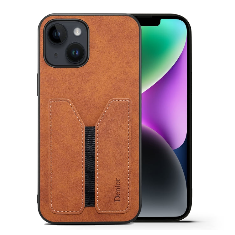 Denior DV Custodia per telefono con cover posteriore in PU con slot per schede elastiche, For iPhone 15 Pro Max, For iPhone 15 Pro, For iPhone 15 Plus, For iPhone 15