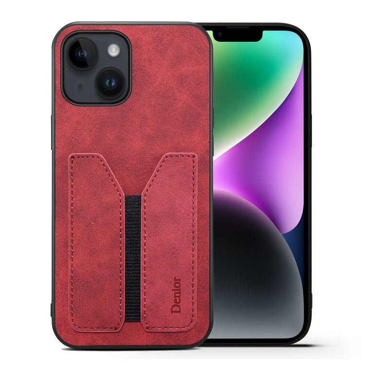 Denior DV Custodia per telefono con cover posteriore in PU con slot per schede elastiche, For iPhone 15 Pro Max, For iPhone 15 Pro, For iPhone 15 Plus, For iPhone 15
