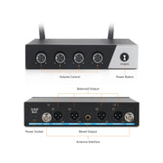 XTUGA S400 Sistema microfonico wireless UHF a 4 canali