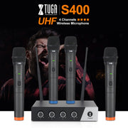 XTUGA S400 Sistema microfonico wireless UHF a 4 canali