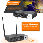 XTUGA S400 Sistema microfonico wireless UHF a 4 canali