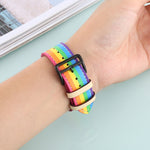 Cinturino in pelle arcobaleno, For Apple Watch Series 7 41mm / 6 & SE & 5 & 4 40mm / 3 & 2 & 1 38mm, For Apple Watch Series 7 45mm / 6 & SE & 5 & 4 44mm / 3 & 2 & 1 42mm