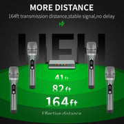 XTUGA U-F4600 Sistema microfonico wireless UHF 4 canali