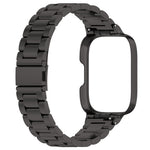 Cinturino per orologio in metallo a tre sfere 2 in 1 con cornice per orologio, For Redmi Watch 3 Lite / Watch 3 Active