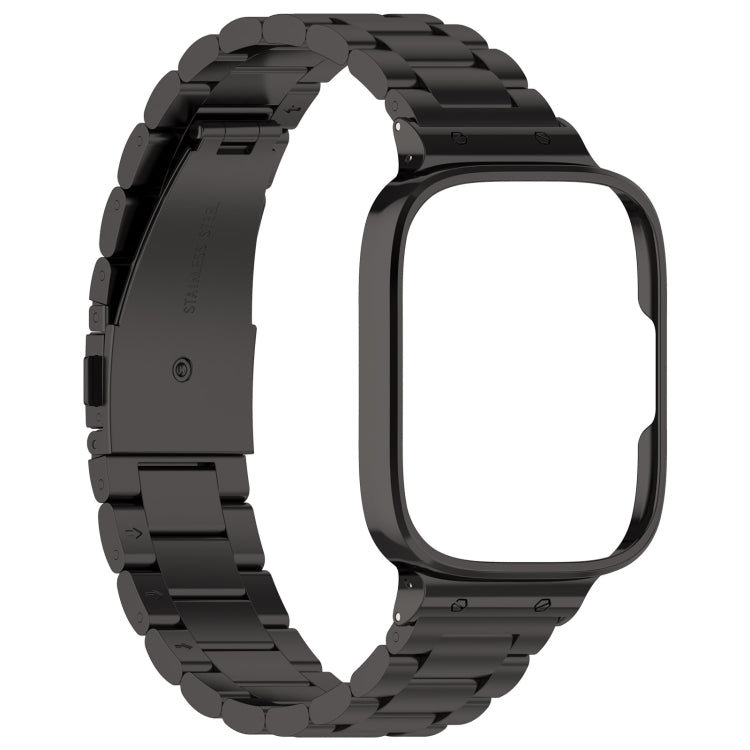 Cinturino per orologio in metallo a tre sfere 2 in 1 con cornice per orologio, For Redmi Watch 3 Lite / Watch 3 Active