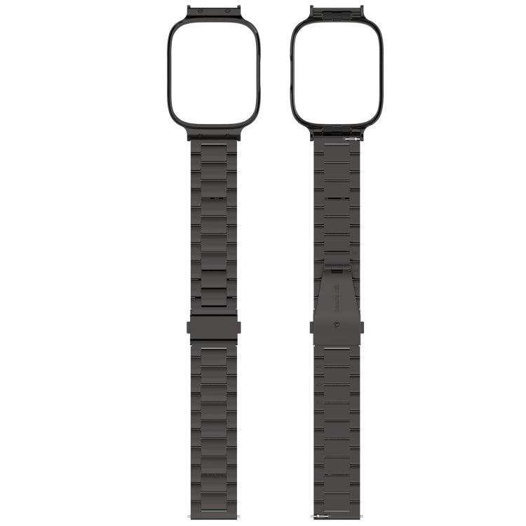 Cinturino per orologio in metallo a tre sfere 2 in 1 con cornice per orologio, For Redmi Watch 3 Lite / Watch 3 Active