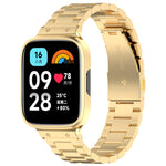 Cinturino per orologio in metallo a tre sfere 2 in 1 con cornice per orologio, For Redmi Watch 3 Lite / Watch 3 Active
