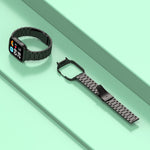 Cinturino per orologio in metallo a tre sfere 2 in 1 con cornice per orologio, For Redmi Watch 3 Lite / Watch 3 Active