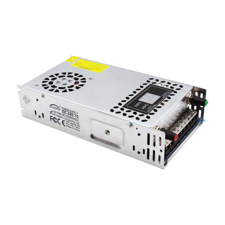 GYUSPW Alimentatore a commutazione regolato con barra luminosa regolabile in tensione e corrente, SE-480-12 DC12V 480W 40A, SE-480-24 DC24V 480W 20A, SE-480-36 DC36V 480W 14A, SE-480-48 DC48V 480W 10A, SE-600-12 DC12V 600W 50A, SE-600-24 DC24V 600W 25A...