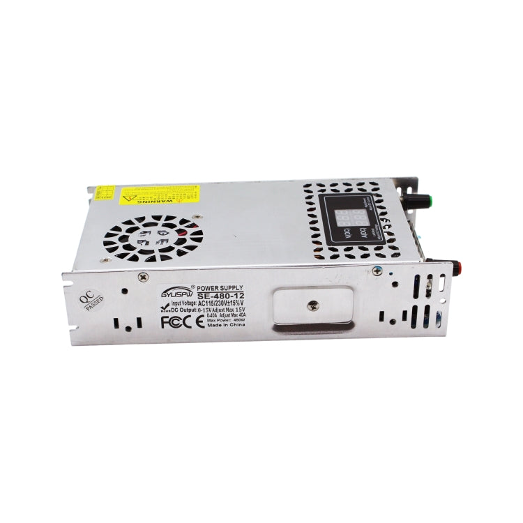 GYUSPW Alimentatore a commutazione regolato con barra luminosa regolabile in tensione e corrente, SE-480-12 DC12V 480W 40A, SE-480-24 DC24V 480W 20A, SE-480-36 DC36V 480W 14A, SE-480-48 DC48V 480W 10A, SE-600-12 DC12V 600W 50A, SE-600-24 DC24V 600W 25A...