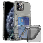 Custodia per telefono con slot per schede flip trasparente, For iPhone 13 Pro Max, For iPhone 13 Pro, For iPhone 13, For iPhone 12 / 12 Pro, For iPhone 12 Pro Max, For iPhone 11 Pro Max, For iPhone 11, For iPhone 11 Pro