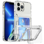 Custodia per telefono con slot per schede flip trasparente, For iPhone 13 Pro Max, For iPhone 13 Pro, For iPhone 13, For iPhone 12 / 12 Pro, For iPhone 12 Pro Max, For iPhone 11 Pro Max, For iPhone 11, For iPhone 11 Pro