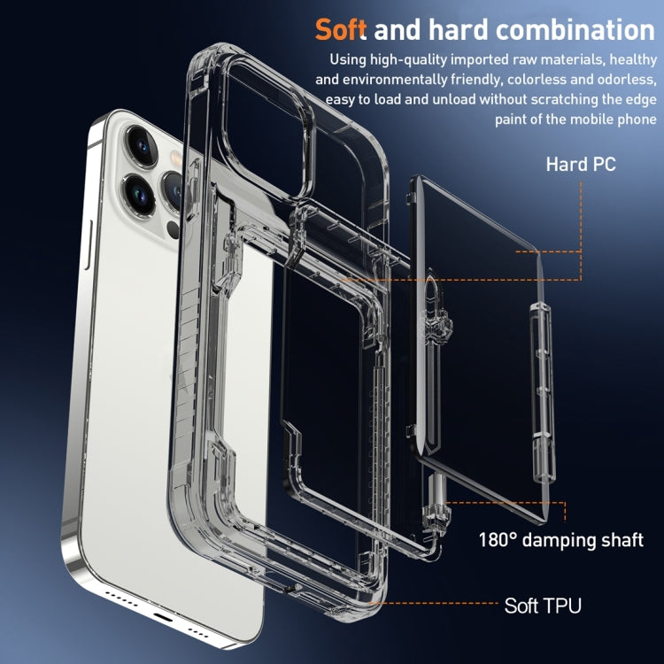 Custodia per telefono con slot per schede flip trasparente, For iPhone 13 Pro Max, For iPhone 13 Pro, For iPhone 13, For iPhone 12 / 12 Pro, For iPhone 12 Pro Max, For iPhone 11 Pro Max, For iPhone 11, For iPhone 11 Pro