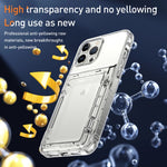 Custodia per telefono con slot per schede flip trasparente, For iPhone 13 Pro Max, For iPhone 13 Pro, For iPhone 13, For iPhone 12 / 12 Pro, For iPhone 12 Pro Max, For iPhone 11 Pro Max, For iPhone 11, For iPhone 11 Pro