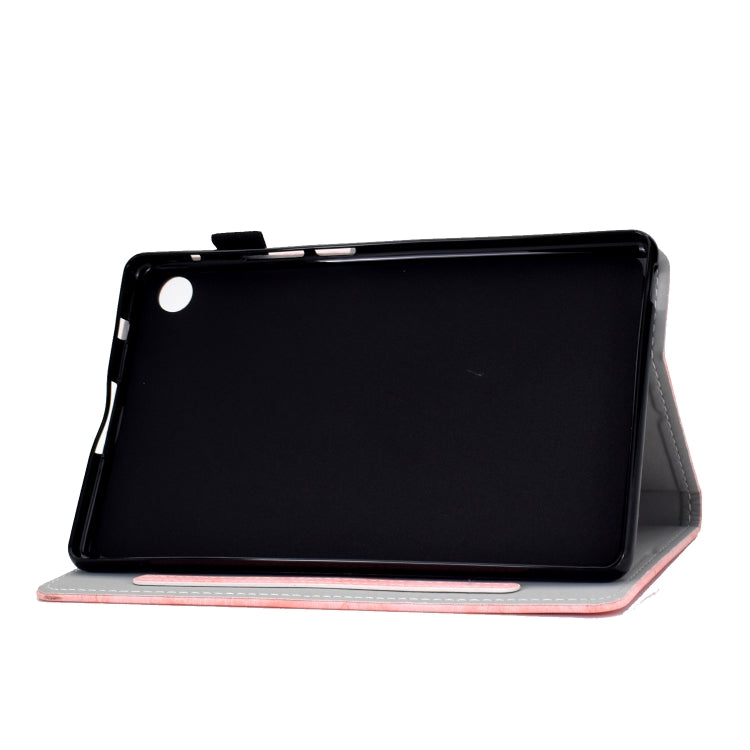 Per Huawei MatePad T8 Custodia protettiva in pelle per Tablet PC con trama in tessuto stile marmo con staffa e slot per schede e slot per penna e striscia antiscivolo, For Huawei MatePad T8