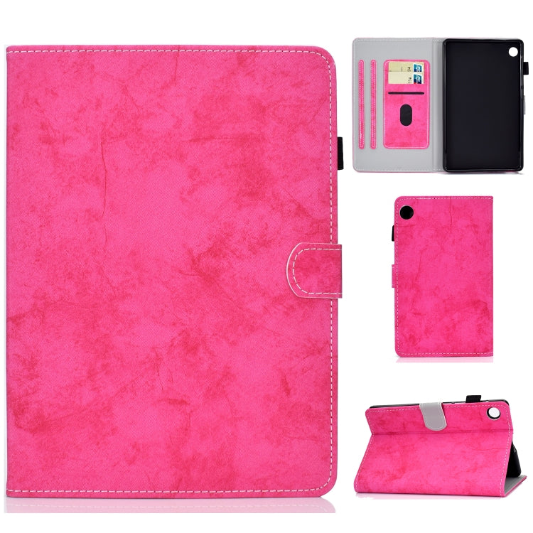 Per Huawei MatePad T8 Custodia protettiva in pelle per Tablet PC con trama in tessuto stile marmo con staffa e slot per schede e slot per penna e striscia antiscivolo, For Huawei MatePad T8