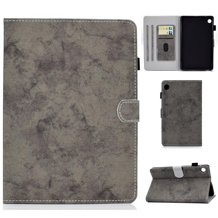 Per Huawei MatePad T8 Custodia protettiva in pelle per Tablet PC con trama in tessuto stile marmo con staffa e slot per schede e slot per penna e striscia antiscivolo, For Huawei MatePad T8