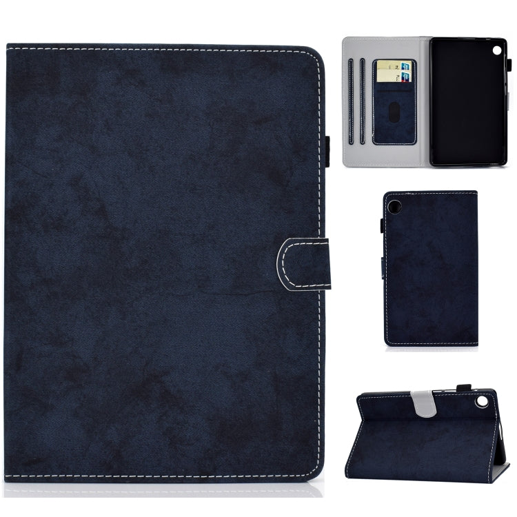 Per Huawei MatePad T8 Custodia protettiva in pelle per Tablet PC con trama in tessuto stile marmo con staffa e slot per schede e slot per penna e striscia antiscivolo, For Huawei MatePad T8