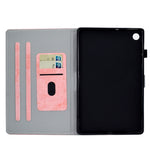 Per Lenovo Tab M10 Plus TB-X606F Custodia protettiva in pelle per Tablet PC in tessuto stile marmo con staffa e slot per schede e slot per penne e striscia antiscivolo e funzione di sveglia / sospensione, For Lenovo Tab M10 Plus TB-X606F