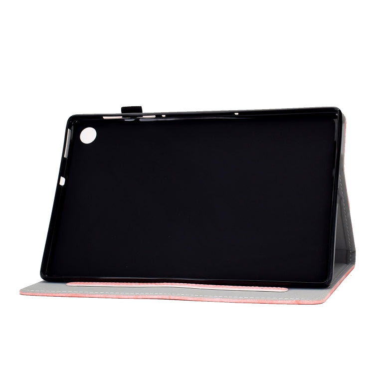 Per Lenovo Tab M10 Plus TB-X606F Custodia protettiva in pelle per Tablet PC in tessuto stile marmo con staffa e slot per schede e slot per penne e striscia antiscivolo e funzione di sveglia / sospensione, For Lenovo Tab M10 Plus TB-X606F