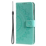 Custodia per telefono in pelle goffrata fiore totem, For iPhone 15 Plus, For iPhone 15