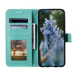 Custodia per telefono in pelle goffrata fiore totem, For iPhone 15 Plus, For iPhone 15