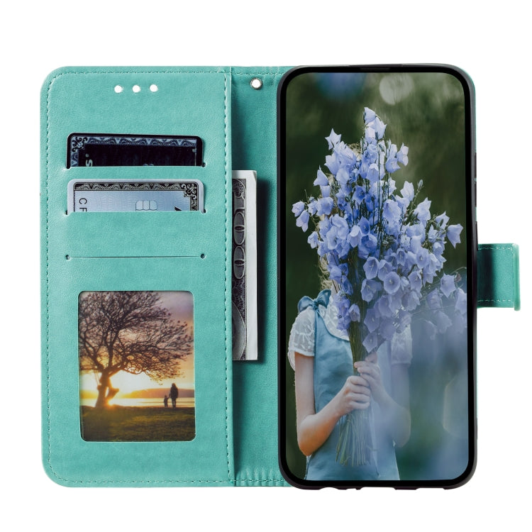 Custodia per telefono in pelle goffrata fiore totem, For iPhone 15 Plus, For iPhone 15