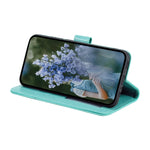 Custodia per telefono in pelle goffrata fiore totem, For iPhone 15 Plus, For iPhone 15