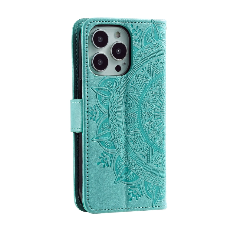 Custodia per telefono in pelle goffrata fiore totem, For iPhone 16 Pro Max, For iPhone 16 Pro, For iPhone 16 Plus