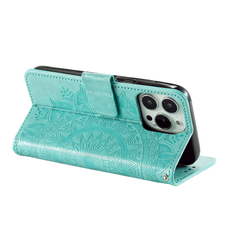 Custodia per telefono in pelle goffrata fiore totem, For iPhone 16 Pro Max, For iPhone 16 Pro, For iPhone 16 Plus