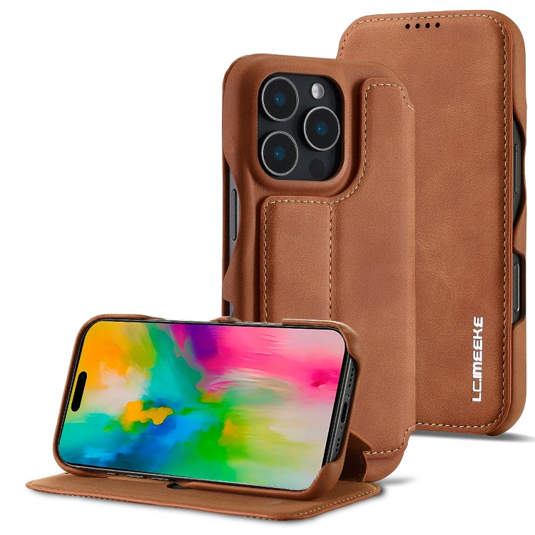 LC.IMEEKE Custodia per cellulare in pelle con vibrazione Hon Ancient Series, For iPhone 15 Pro Max, For iPhone 15 Pro, For iPhone 15 Plus, For iPhone 15
